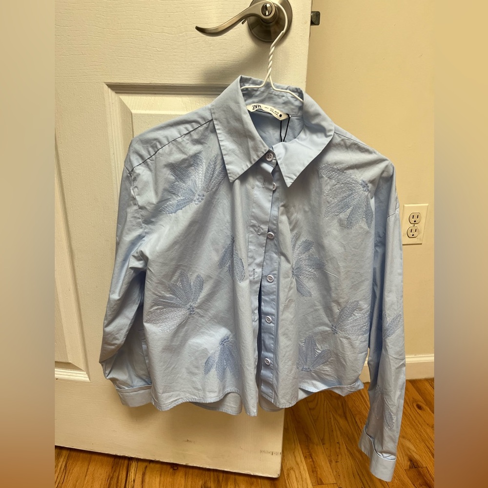 Zara Sequence Light Blue Shirt